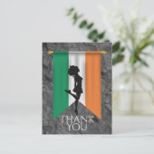 Irish Dancer and Flag Ireland Dance Danke Postkarte (Stehend Vorderseite)