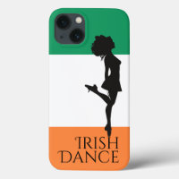 Irish Dancer and Flag Ireland Hard Shoe Dance