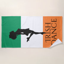 Irish Dancer and Flag Ireland Hard Shoe Dance