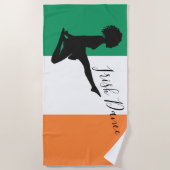 Irish Dancer and Flag Ireland Soft Shoe Dance Strandtuch (Vorderseite)