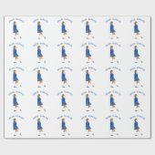 Irish Dancer Blonde in Blue Geschenkpapier (Flach)