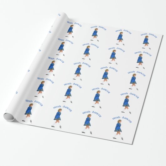 Irish Dancer Blonde in Blue Geschenkpapier (Ungerollt)
