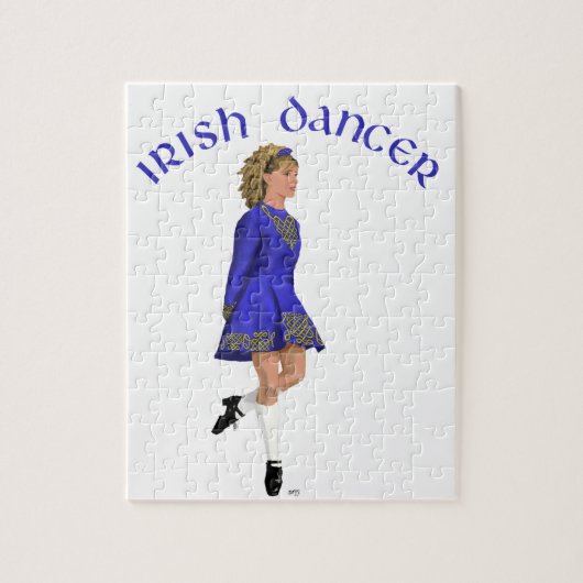 Irish Dancer Blonde in Blue Puzzle (Vertikal)