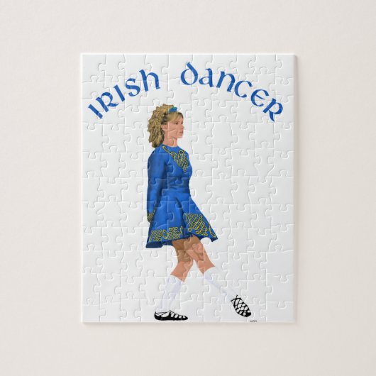 Irish Dancer Blonde in Blue Puzzle (Vertikal)