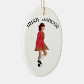 Irish Dancer Brünett in Red Keramikornament (Rechts)