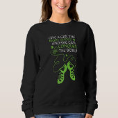 Irish Dancer Ceili Reel Dance Feis Irish Step Danc Sweatshirt (Vorderseite)