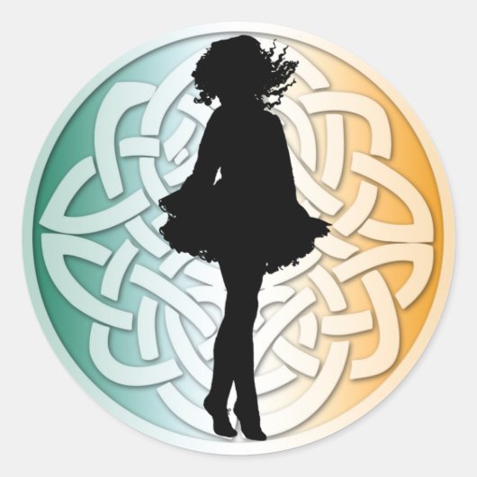 Irish Dancer Celtic Flag Sticker (Vorderseite)