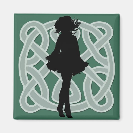 Irish Dancer Celtic Green Magnet (Vorne)