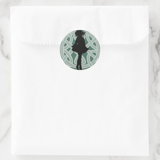 Irish Dancer Celtic Green Sticker (Tasche)