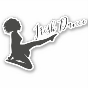 Irish Dancer Dancing Soft Shoe Schwarz-weiß Dance Aufkleber