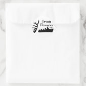 Irish Dancer Ghillies Runder Aufkleber (Tasche)