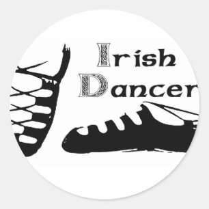 Irish Dancer Ghillies Runder Aufkleber