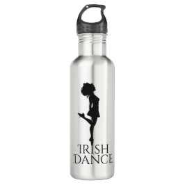 Irish Dancer Hard Shoe Black and White Dance Edelstahlflasche