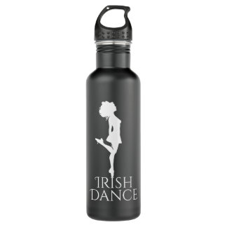 Irish Dancer Hard Shoe Black and White Dance Edelstahlflasche