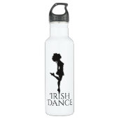 Irish Dancer Hard Shoe Black and White Dance Edelstahlflasche (Vorderseite)