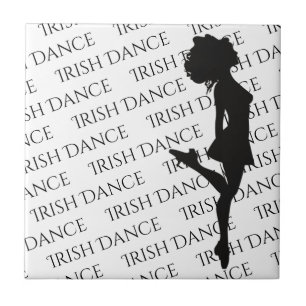Irish Dancer Hard Shoe Black and White Dance Fliese