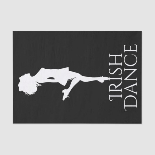 Irish Dancer Hard Shoe Black and White Dance Seidenpapier (Vorderseite)