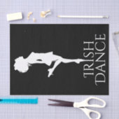 Irish Dancer Hard Shoe Black and White Dance Seidenpapier (Handwerk)