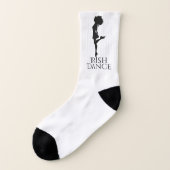 Irish Dancer Hard Shoe Black and White Dance Socken (Links - Außen)