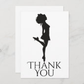 Irish Dancer Hard Shoe Dancing Schwarz-weiß Dance Dankeskarte (Vorne/Hinten)