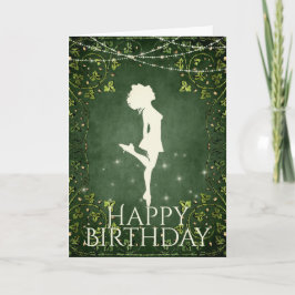 Irish Dancer Hard Shoe Ivy und Lights Geburtstag Karte