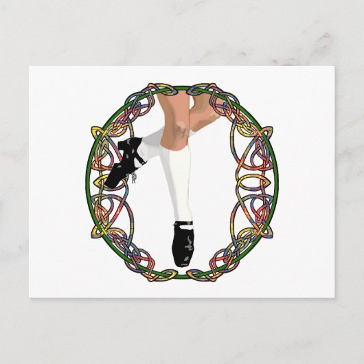 Irish Dancer Hard Shoe Postkarte (Vorderseite)