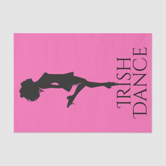 Irish Dancer Hard Shoe Rosa und Black Dance Seidenpapier (Vorderseite)