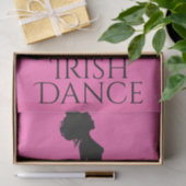 Irish Dancer Hard Shoe Rosa und Black Dance Seidenpapier (Geschenk)