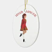 Irish Dancer in Red Keramik Ornament (Links)