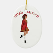 Irish Dancer in Red Keramik Ornament (Vorne)