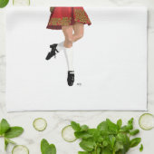 Irish Dancer in Red Küchentuch (Gefaltet)