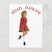 Irish Dancer in Red Postkarte (Vorderseite)
