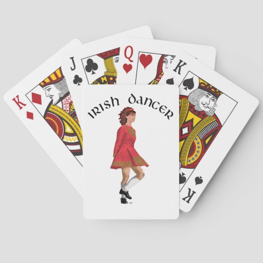 Irish Dancer in Red Spielkarten (Rückseite)
