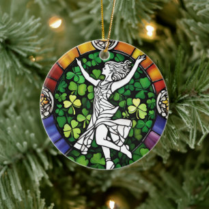 Irish Dancer Keramik Ornament