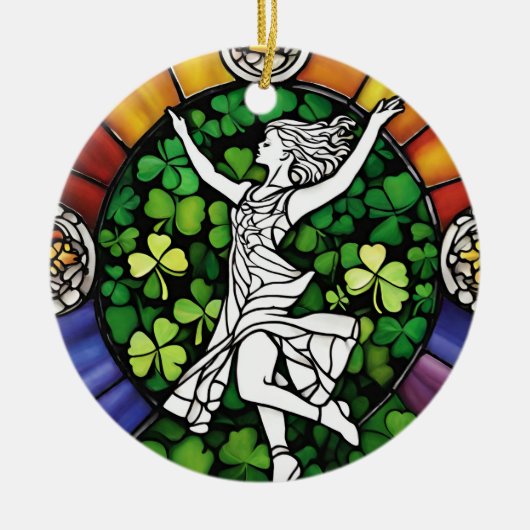 Irish Dancer Keramik Ornament (Vorne)