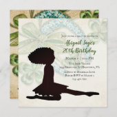Irish Dancer, Kleeblatt und Horseshoe Birthday Inv Einladung (Vorne/Hinten)