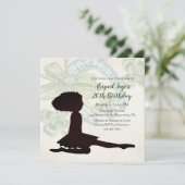 Irish Dancer, Kleeblatt und Horseshoe Birthday Inv Einladung (Stehend Vorderseite)