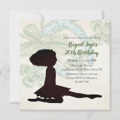 Irish Dancer, Kleeblatt und Horseshoe Birthday Inv Einladung (Vorderseite)