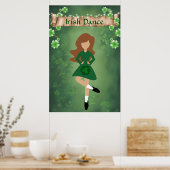 Irish Dancer mit Braunhaar | Irish Dance Poster (Küche)