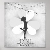 Irish Dancer mit Clover und String Lights Dance Poster (Vorne)