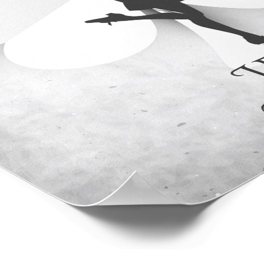 Irish Dancer mit Clover und String Lights Dance Poster (Ecke)