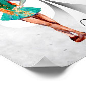 Irish Dancer mit Clover und String Lights Dance Poster (Ecke)