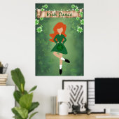 Irish Dancer mit Red Hair | Irish Dance Poster (Heimbüro)