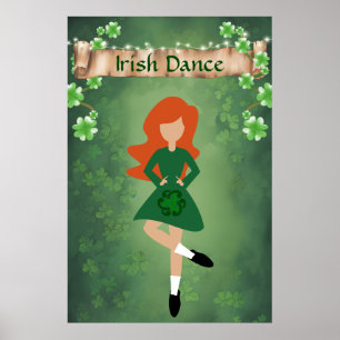 Irish Dancer mit Red Hair Irish Dance Poster