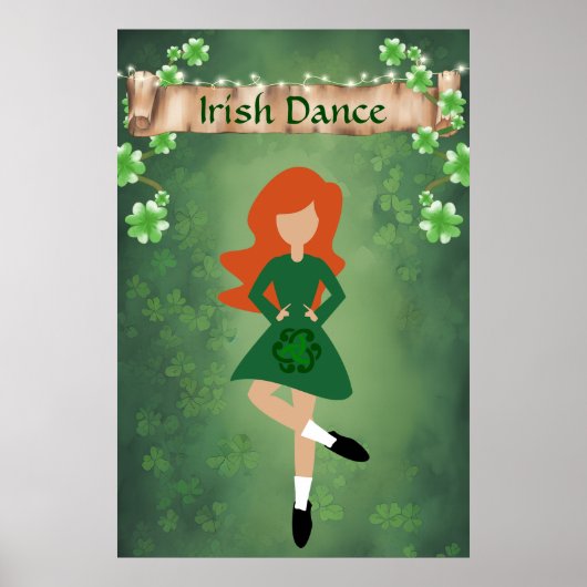 Irish Dancer mit Red Hair | Irish Dance Poster (Vorne)