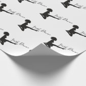 Irish Dancer Soft Shoe Black and White Dance Geschenkpapier (Ecke)