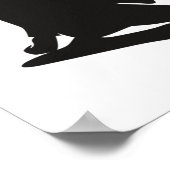 Irish Dancer Soft Shoe Black and White Dance Poster (Ecke)