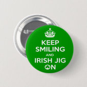 Irish Dancers, Behalt Lächeln und Irish Jig On Abz Button (Vorne & Hinten)