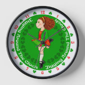 Irish Dancer's, Irish Dancing Clock Uhr (Vorderseite)