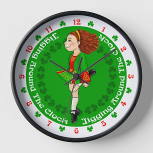 Irish Dancer's, Irish Dancing Clock Uhr